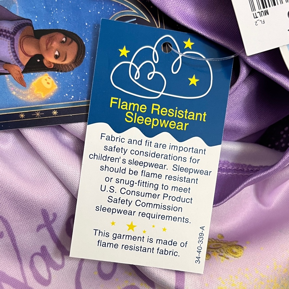 NWT Disney Wish Watch Us Shine Lavender Nightgown Pajamas - Picture 8 of 11